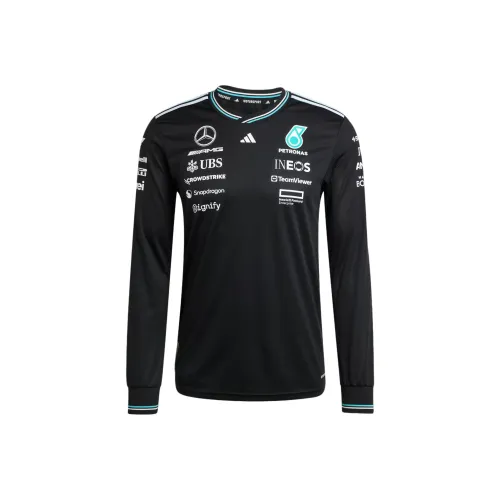 Adidas x Mercedes Amg AEROREADY SS25 Petronas F1 Racing T-Shirt Мужской Черный