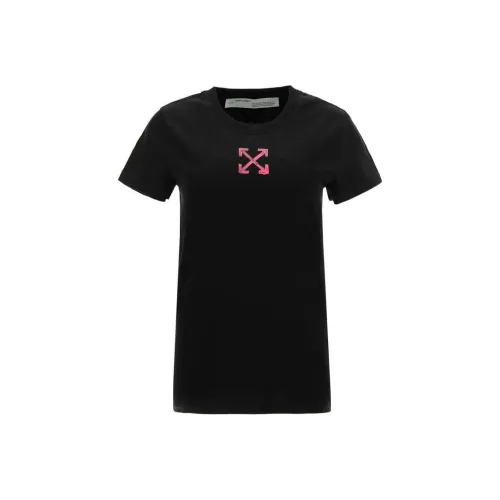 Off Белый SS21 Черный Женские Т-рубашки