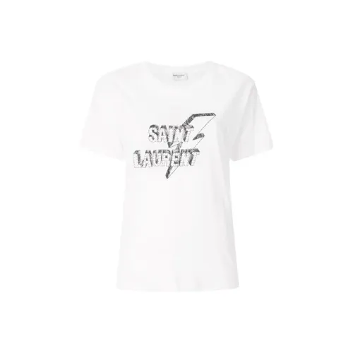 SAINT LAURENT T-рубашка Женская Белая