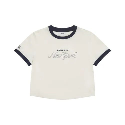 MLB Preppy Style Collection New York Yankees SS25 T-рубашка Женская Кремовая