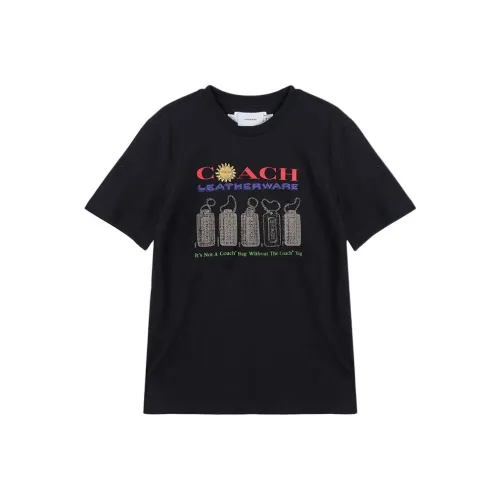 COACH SS25 Стандартная T-рубашка Женская Черная