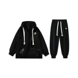 Чёрный флис с утеплением, комплект