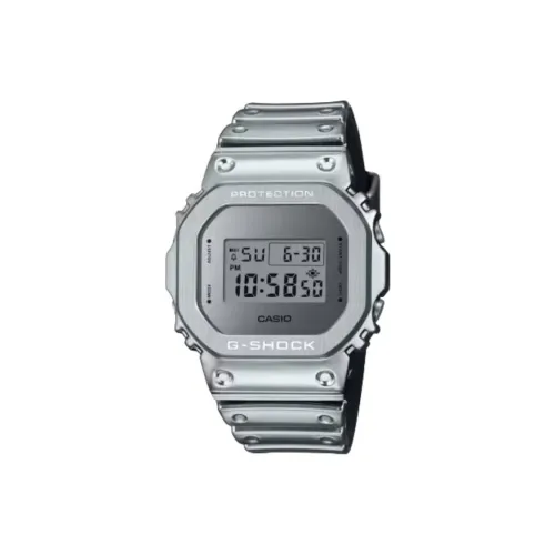 CASIO Кварцевый механизм резиновый ремешок унисекс серый циферблат