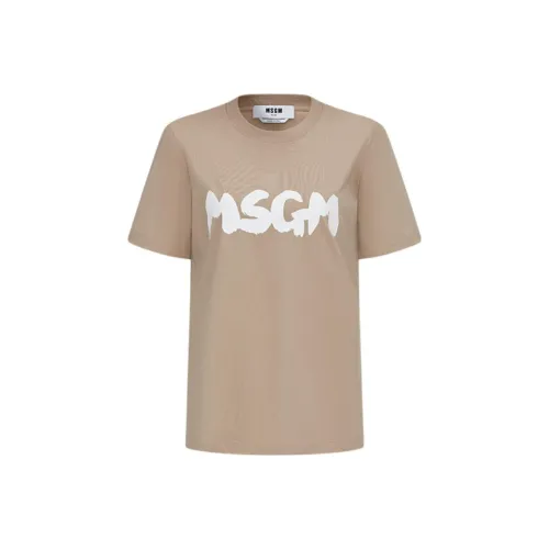 MSGM Женские рубашки цвета верблюжий