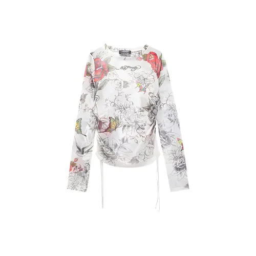 Ed Hardy Слоновая кость Женские Футболки