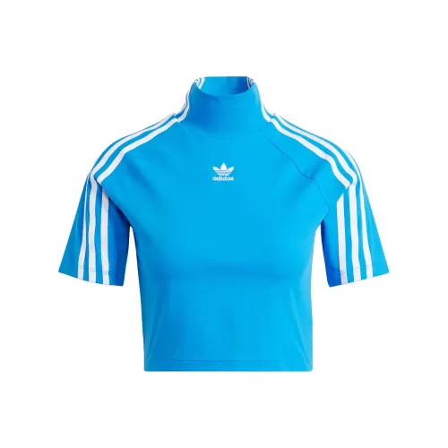 Adidas Originals Рукав реглан T-рубашка Женская Синяя