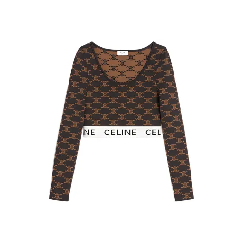 CELINE FW22 CROP TOP Женские Желтый