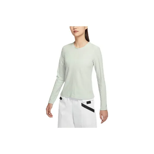 nike Dri Fit Sport T Рубашка Женская Пемзовый Серый Зеленый