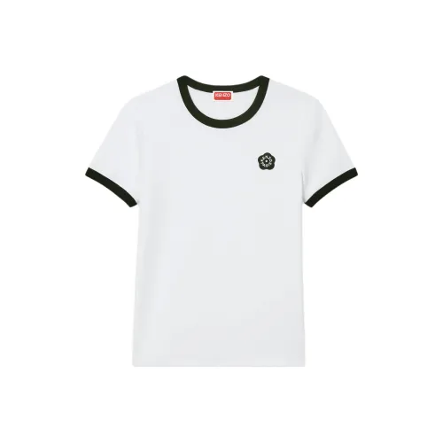 KENZO Boke Flower Series Стандартная T-рубашка Женская Белая