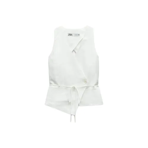 ZARA Белые Женские Майки