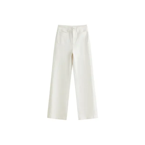 COMBO Повседневные брюки Унисекс Айвори Белый
