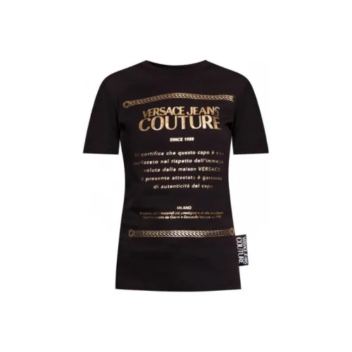 VERSACE SS23 T Рубашка Женская Черное Золото