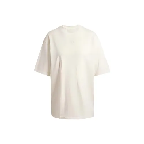 Adidas Originals WASHED T-Shirt с оборванными плечами Женская Айвори