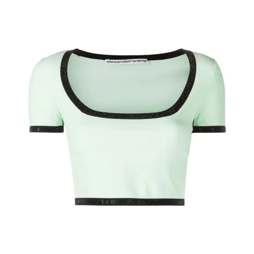 alexander wang Светло-зеленый Женские Короткие топы