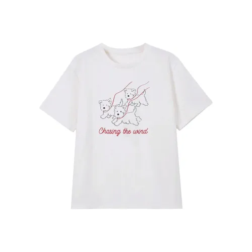 PLAY BUSH Стандартная футболка Женская Белая