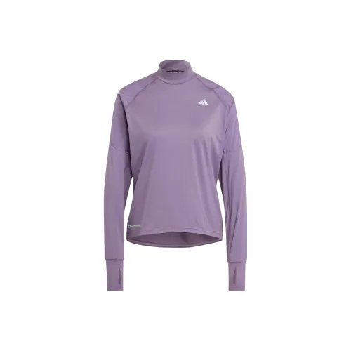 Adidas Рукав реглан T-рубашка Женская Фиолетовая