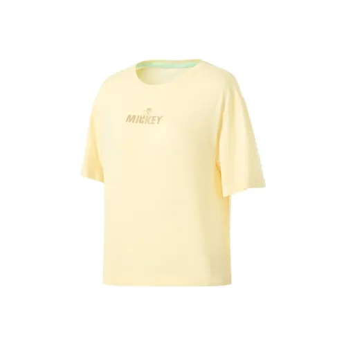 LiNing x Disney Variety Тренировки Коллекция CROP TOP Женские Ванильный Желтый