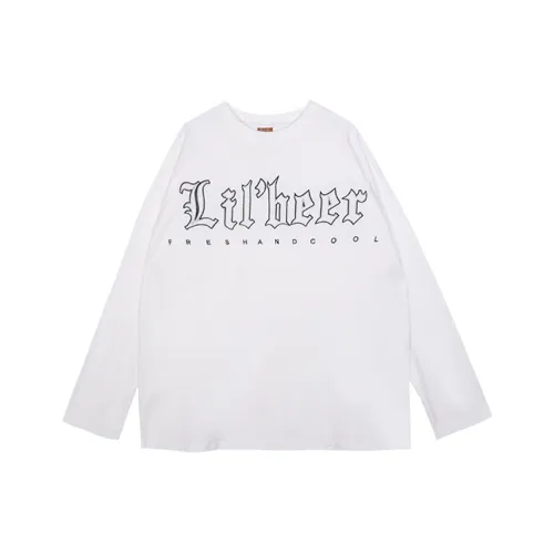 BEERBRO Длинный рукав Т-рубашка Унисекс Белый