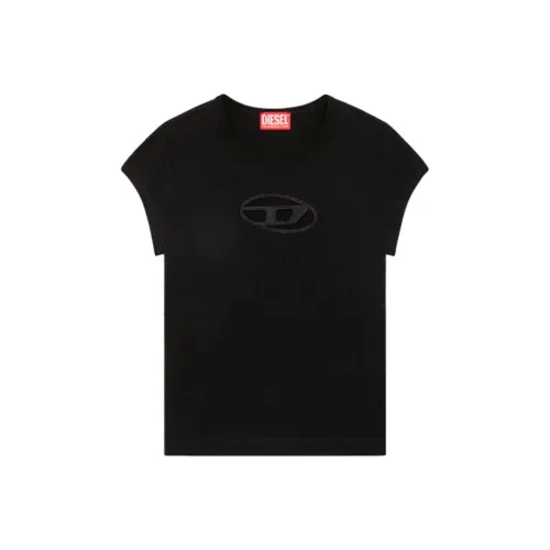 DIESEL Стандартная T-рубашка Женская Черная