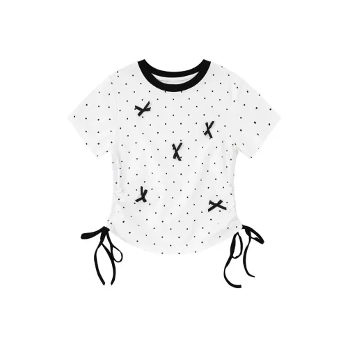 Ning Cai Yuer Стандартная T-рубашка Женская Белая