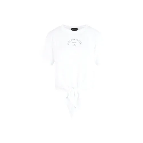 EMPORIO ARMANI Стандартная футболка женская кремово-белая