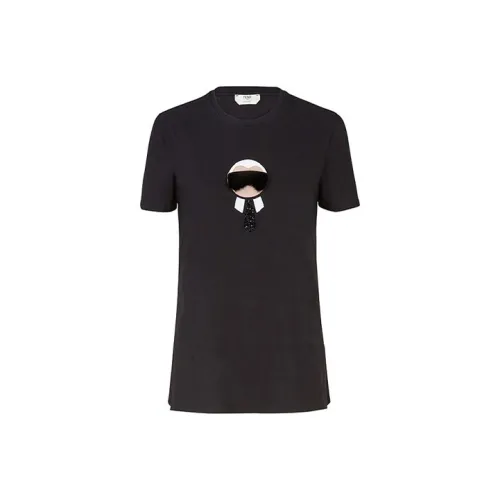 FENDI Черные Женские Т-рубашки