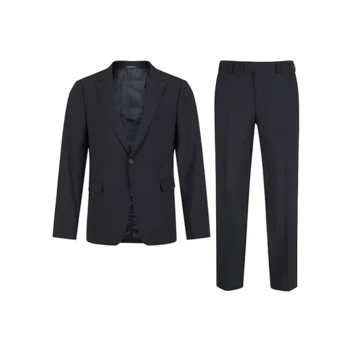 EMPORIO ARMANI SS23 Бизнес-костюм Мужской Полуночный Синий