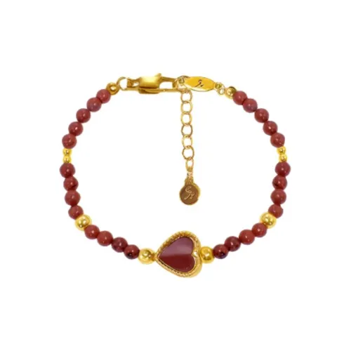 ATELIERSO x DEEPMOSS 925 стерлинговое серебро с 24K золотой покрытие браслеты унисекс белый красный