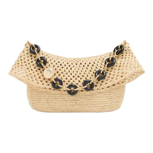 LOEWE Рафия Одно Плечо Сумка Средний Женский Естественный