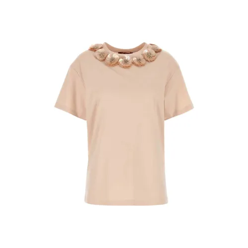 MaxMara Studio T Рубашка Женская Нюдовая