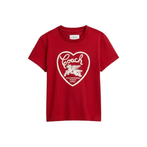 COACH Женские красные футболки