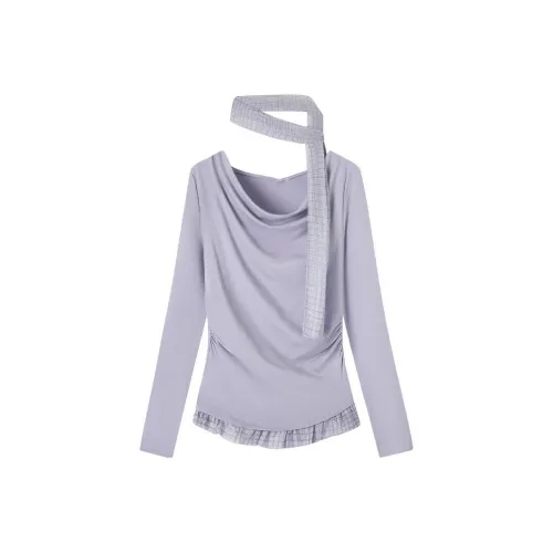 PLAY BUSH Стандартная T-рубашка Женская Фиолетовая