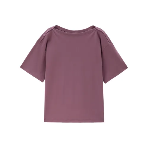 Giordano Т-рубашка с оборванным плечом женская размер 98 темно-фуксия