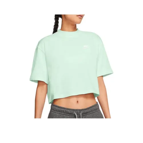 NIKE Светло-зеленый Женские Короткие топы