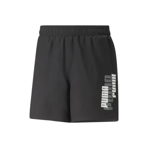 PUMA ESS+ Essentials+ LOGO Пава Woven Shorts 5' Спортивные шорты Мужской Черный