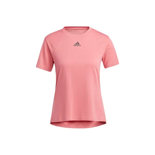 Adidas Реглан с длинным рукавом T-рубашка Женская Розово-красная