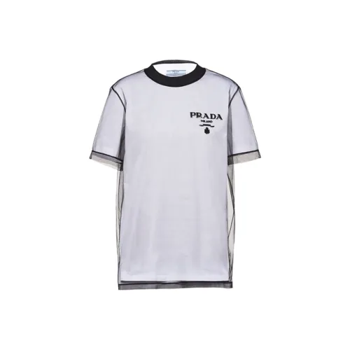 PRADA Стандартная T-рубашка Женская Черная