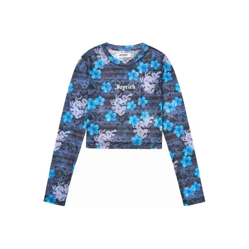JOYRICH Blue Women's T-Shirts JOYRICH Синий Женские Футболки