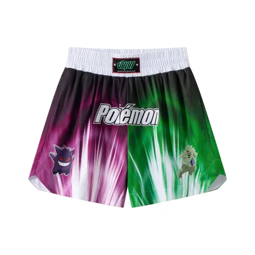VEIDOORN x POKEMON Баскетбольные шорты Унисекс Фиолетовый Зеленый