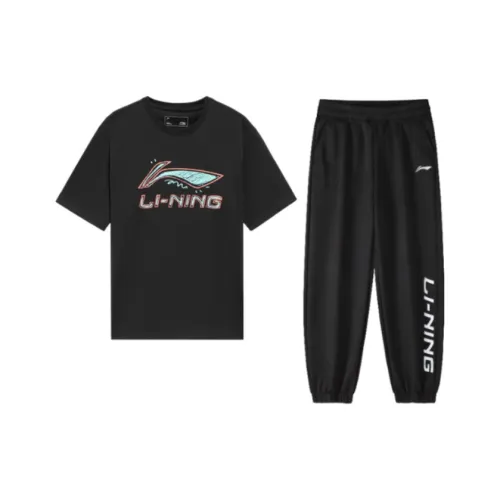 LINING Sports Fashion Collection Комплект Черный Мужской Повседневный Спортивный