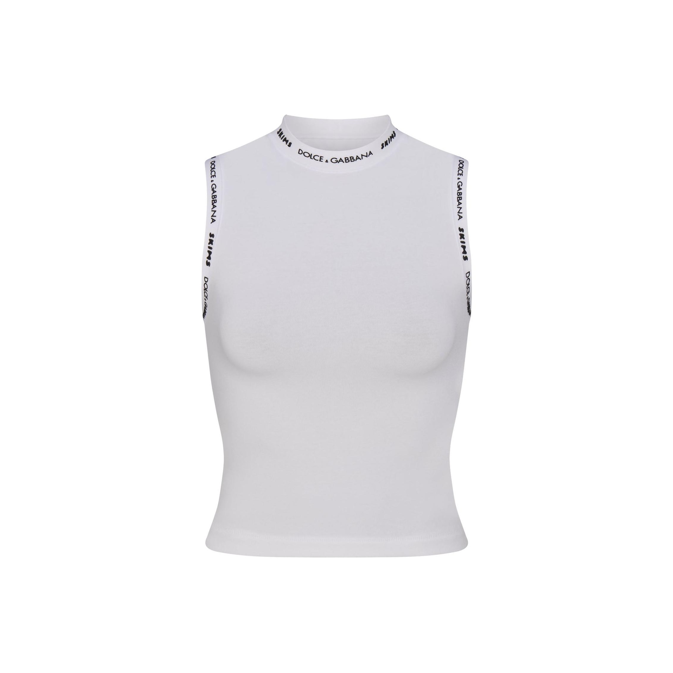 DOLCE&GABBANA ×SKIMS ホワイトタンクトップXS ТОП-5 изделий SKIMS x Dolce & Gabbana 2021 на POIZON: стиль
