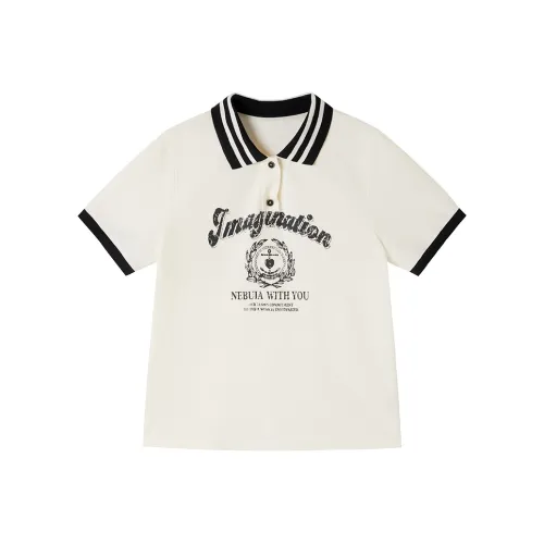 XIANGYING Комплект с короткими рукавами рубашка женский экрю