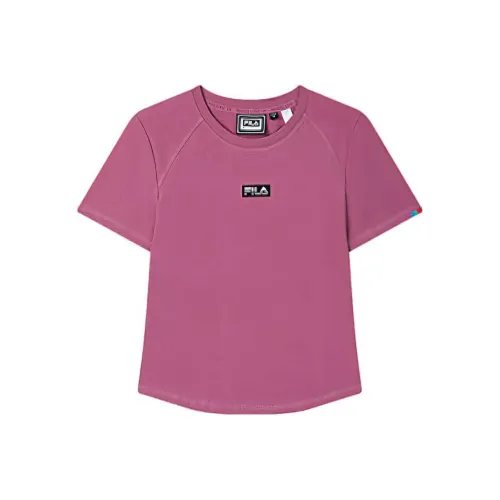 FILA ORIGINALE Реглан-рукав Т-рубашка Женская Кирпичный Бордовый