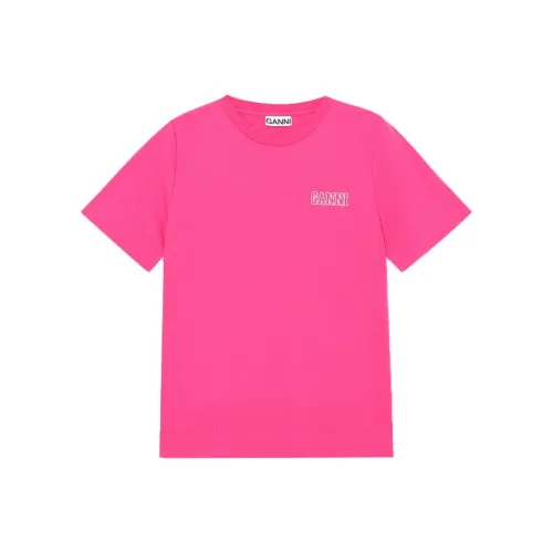 GANNI Розовые Женские Футболки