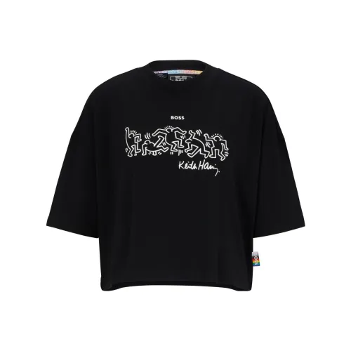 HUGO BOSS Черные Женские Футболки