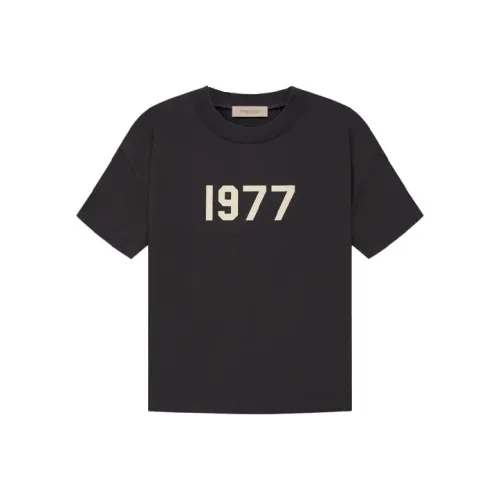 Fear Of God Essentials SS22 Рукав с спущенным плечом T-рубашка Женская Черная Железная