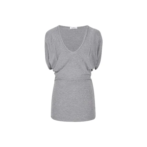 Frustration Garden Летняя рукавная рубашка с принтом "Летучая мышь" женская