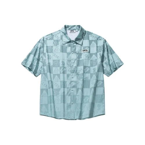 ANTA Life Collection Рубашка Унисекс Небесно-голубой С принтом по всей поверхности