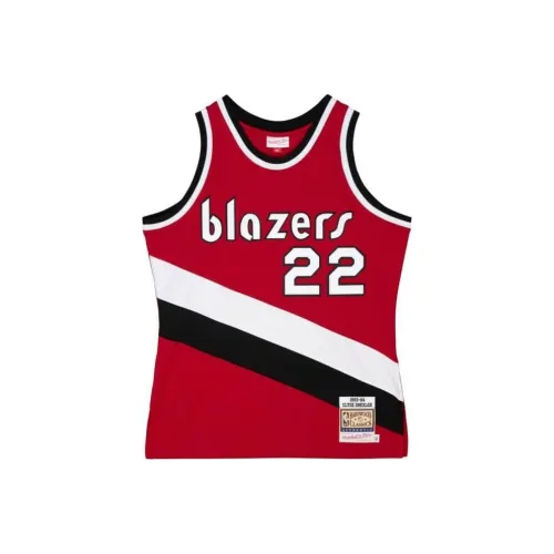 Mitchell Ness Красный Мужская баскетбольная футболка