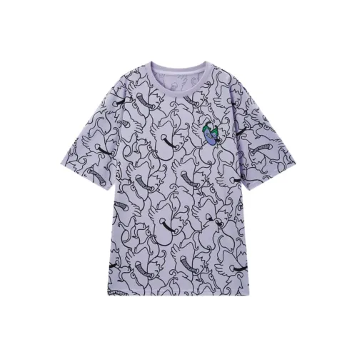 EICHITOO T-рубашка Женская Светло-фиолетовая с узором